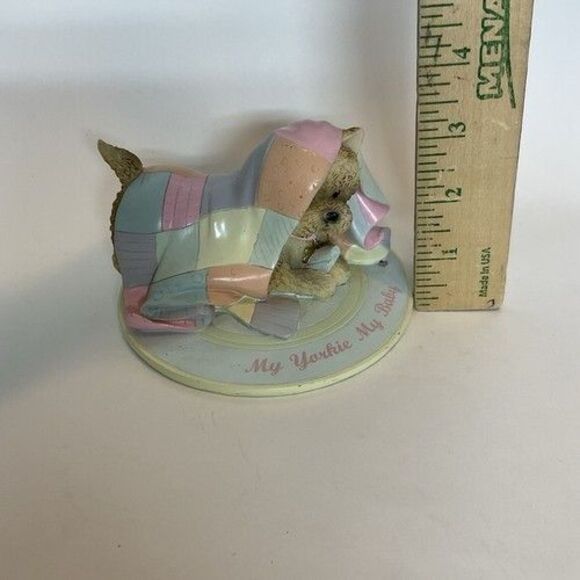 VTG Hamilton Collection My Yorkie My Baby Dogs Yorkshire Terrier Figurine 3.5" - Picture 3 of 10